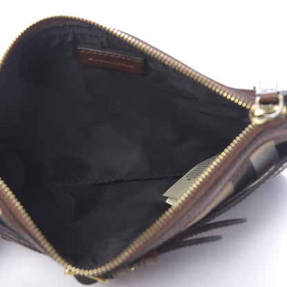 Burberry House Check Bridle Calfskin Peyton Crossbody Tan 5 of 10