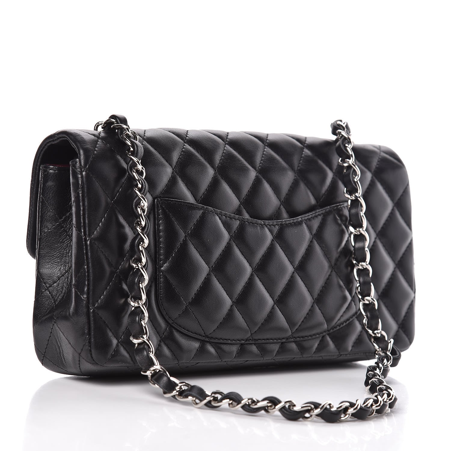 Chanel Lambskin Quilted East West Flap Black 3 of 12