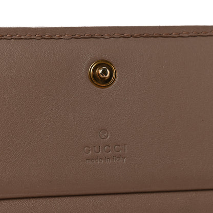 Gucci Calfskin Matelasse GG Marmont Card Case Wallet Porcelain Rose 6 of 9