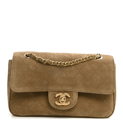 Chanel Suede Calfskin Mini Souplissimo Flap Dark Beige 1 of 11