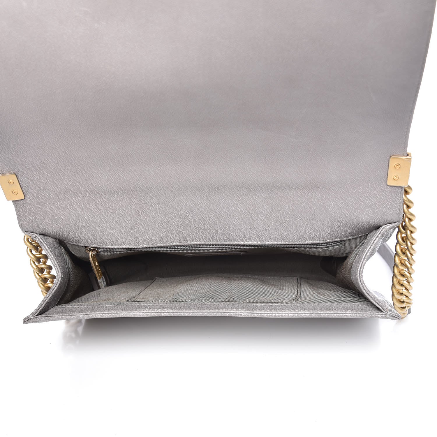 Chanel Caviar Quilted New Medium Boy Flap Grey 7 of 11