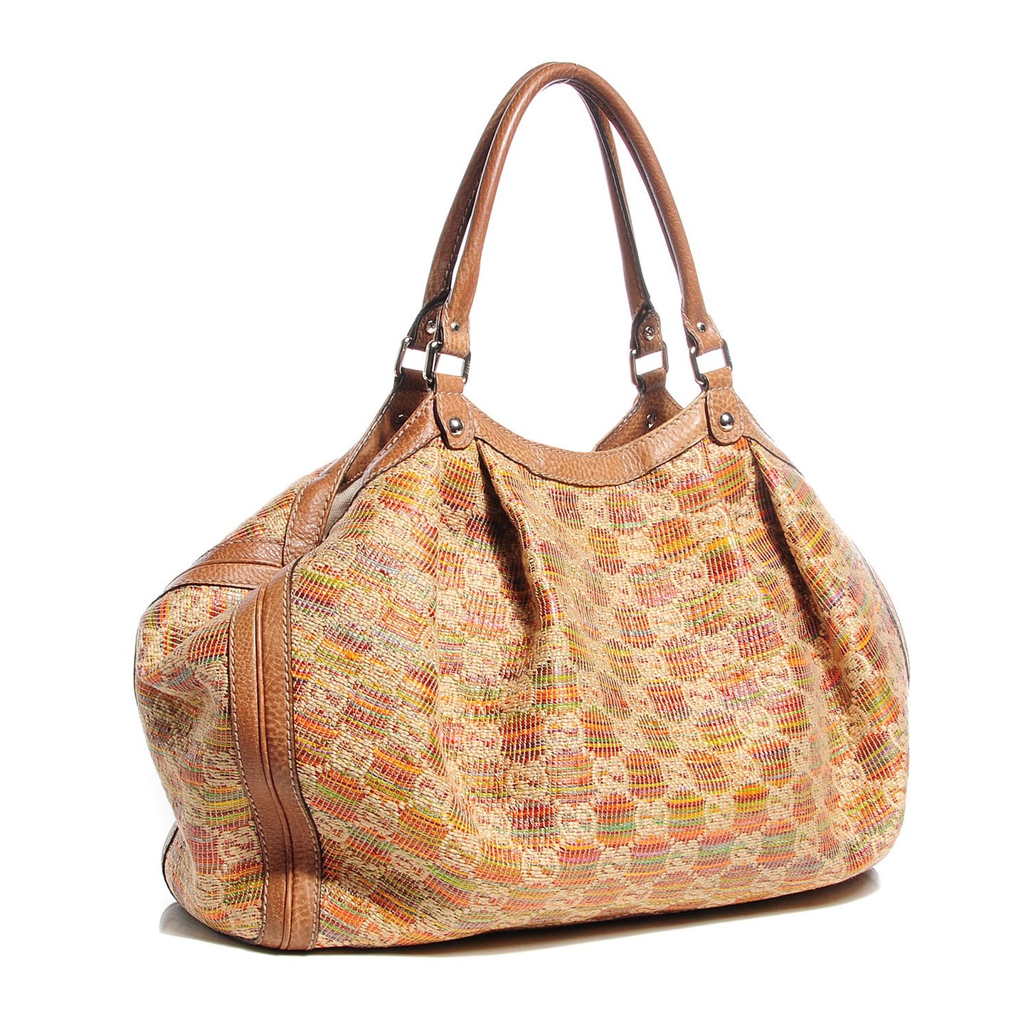 Straw Libeccio Monogram Large Sukey Tote Multicolor