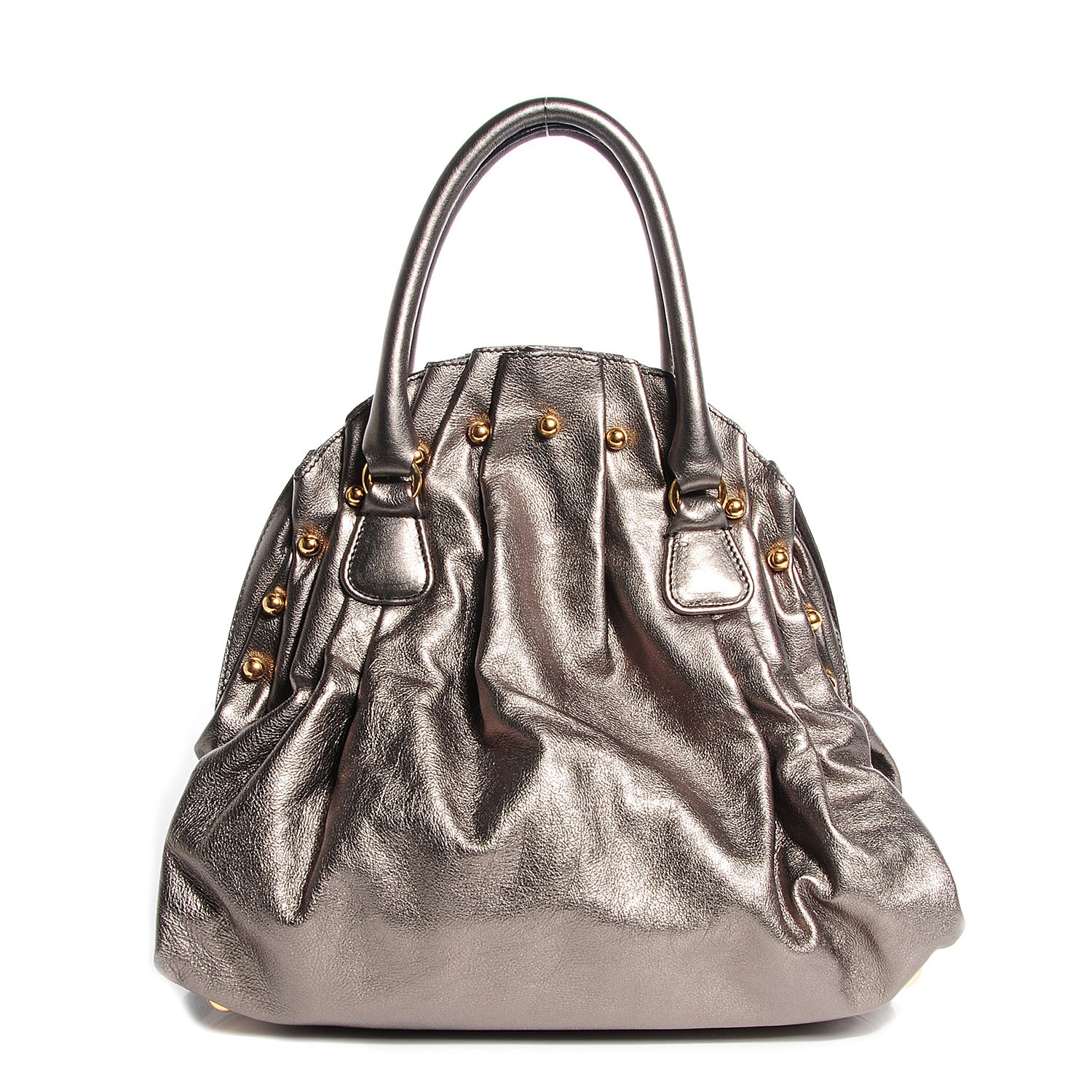 Valentino Garavani Calfskin Vanite Studded Dome Bag Metallic Copper 1 of 8
