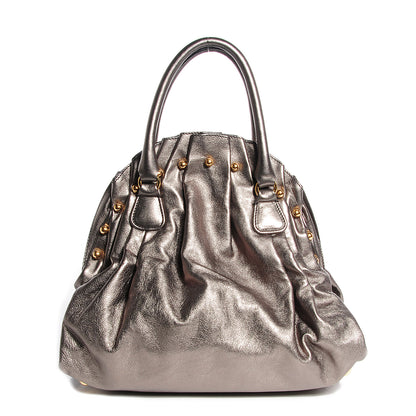 Valentino Garavani Calfskin Vanite Studded Dome Bag Metallic Copper 1 of 8