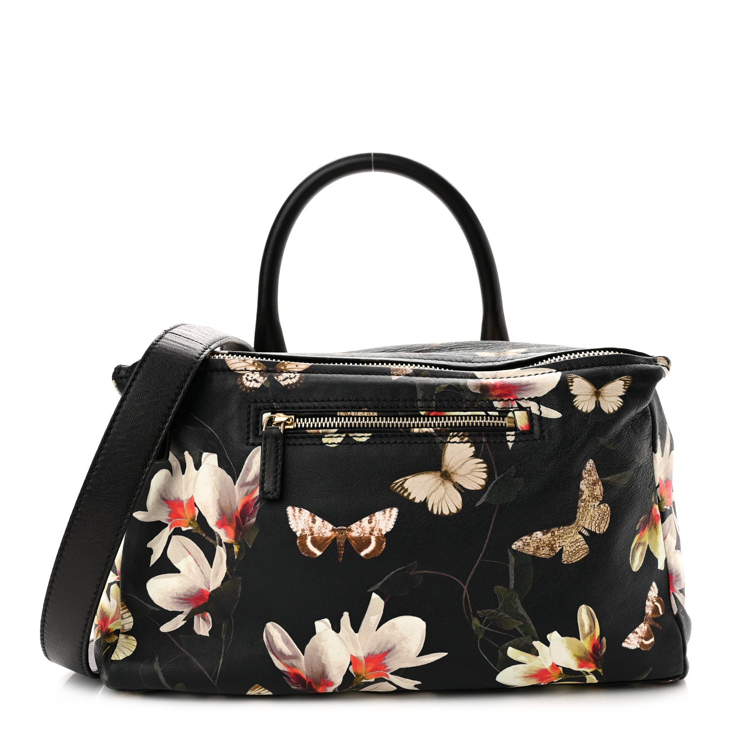 Givenchy Lambskin Magnolia Print Medium Pandora Black 1 of 10