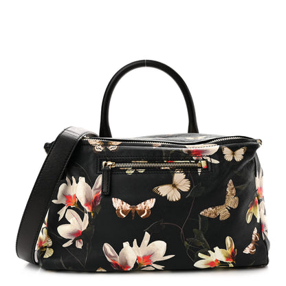 Givenchy Lambskin Magnolia Print Medium Pandora Black 1 of 10