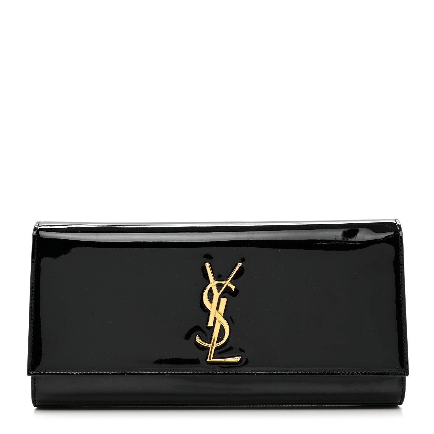 Saint Laurent Patent Classic Monogram Cassandre Clutch Black 1 of 6