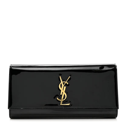 Saint Laurent Patent Classic Monogram Cassandre Clutch Black 1 of 6
