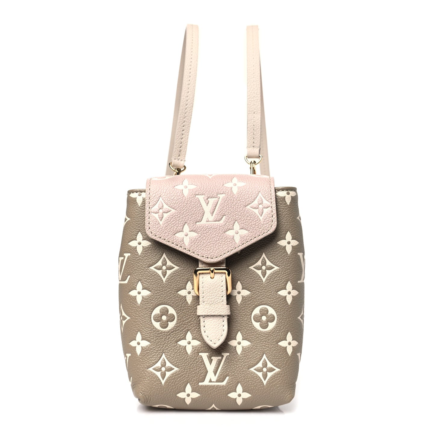 Empreinte Monogram Spring in the City Tiny Backpack Kaki Beige Cream