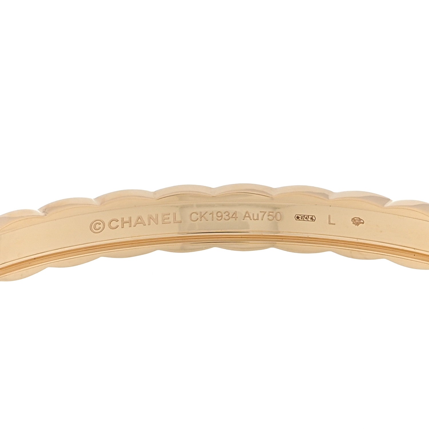 Chanel 18K Yellow Gold Diamond Coco Crush Bracelet L 3 of 4