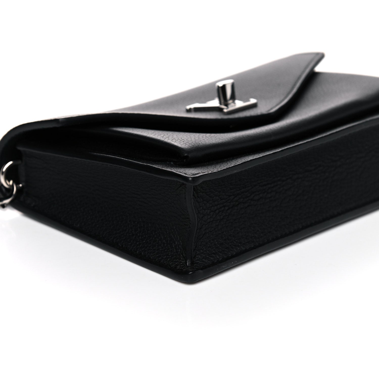 Louis Vuitton Soft Calfskin My Lockme Chain Pochette Black 9 of 13