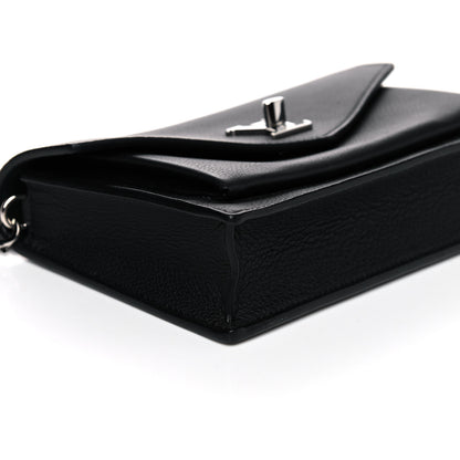 Louis Vuitton Soft Calfskin My Lockme Chain Pochette Black 9 of 13