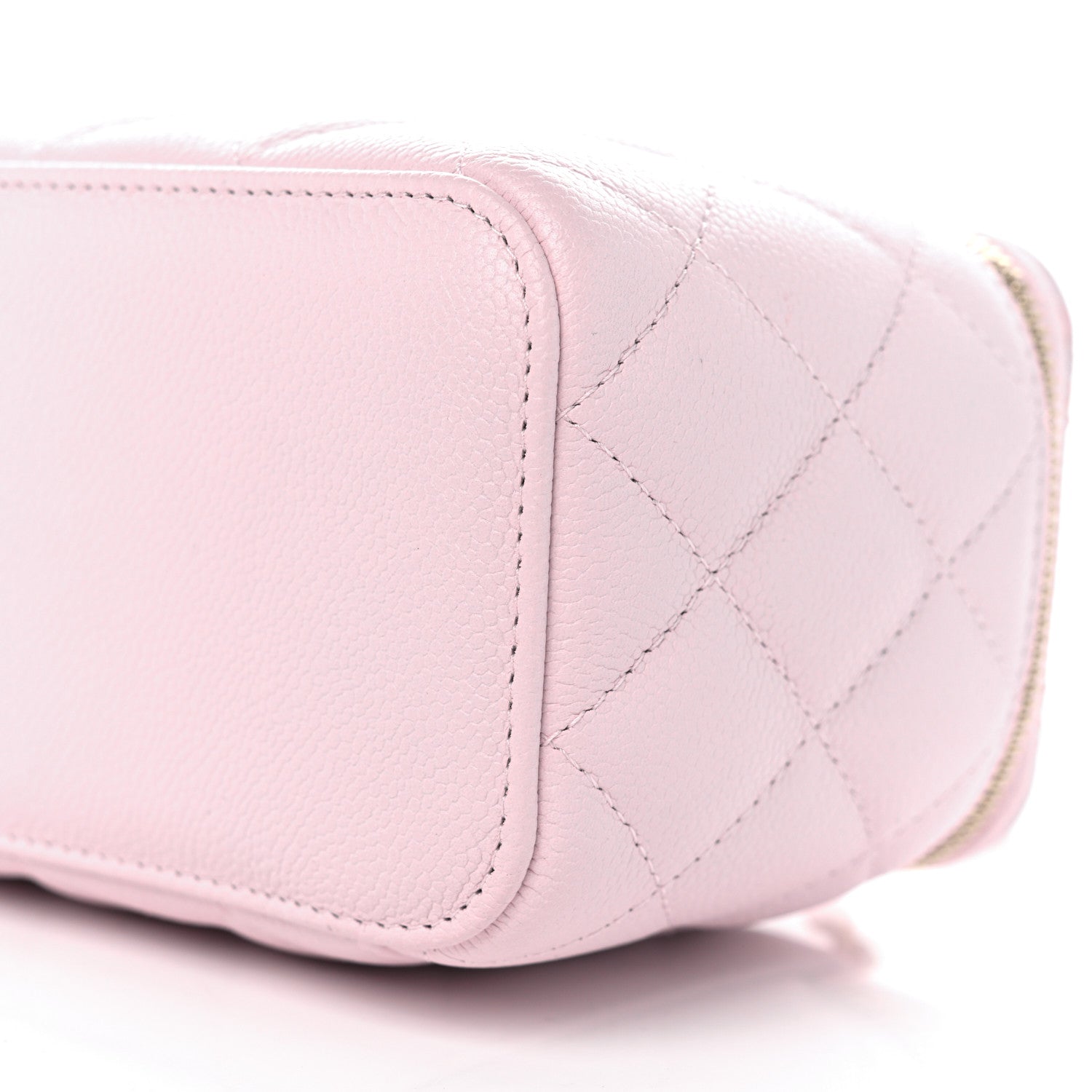 Chanel Caviar Quilted Small Tiny CC Vanity Case With Chain Light Pink 10 of 10