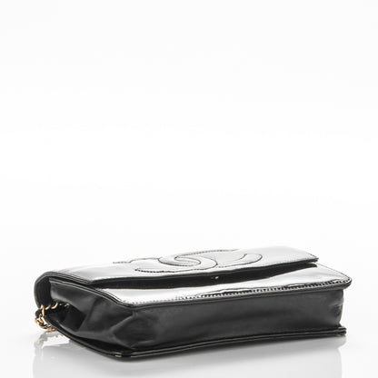 Chanel Patent Timeless CC Wallet On Chain WOC Black 4 of 9