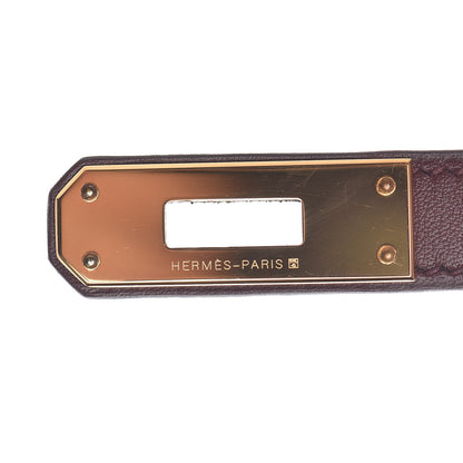 Hermes Swift Kelly Cut Clutch Pochette Bordeaux 26 of 27
