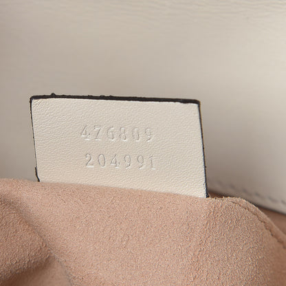 Gucci Calfskin Matelasse Pearly GG Marmont Chain Belt Bag Mystic White 7 of 11