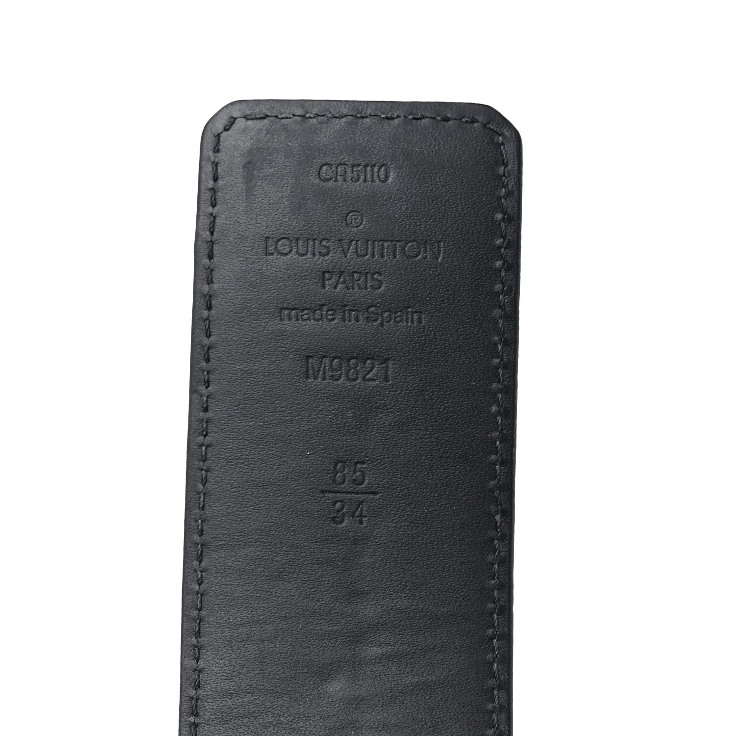 Louis Vuitton Calfskin Monogram 40mm LV Initiales Reversible Belt 85 34 Black 3 of 8
