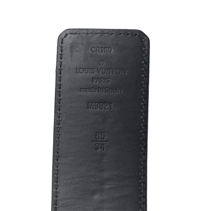 Louis Vuitton Calfskin Monogram 40mm LV Initiales Reversible Belt 85 34 Black 3 of 8