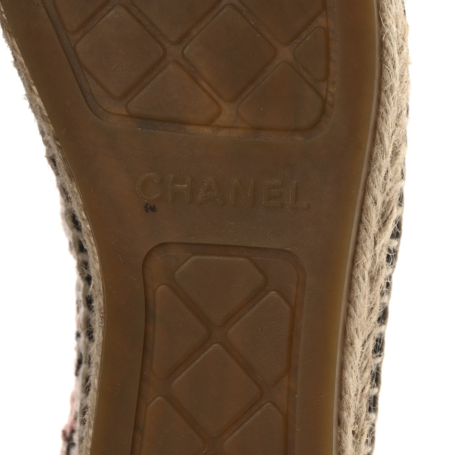 Chanel Tweed Lambskin CC Espadrilles 39 Pink Black 7 of 8