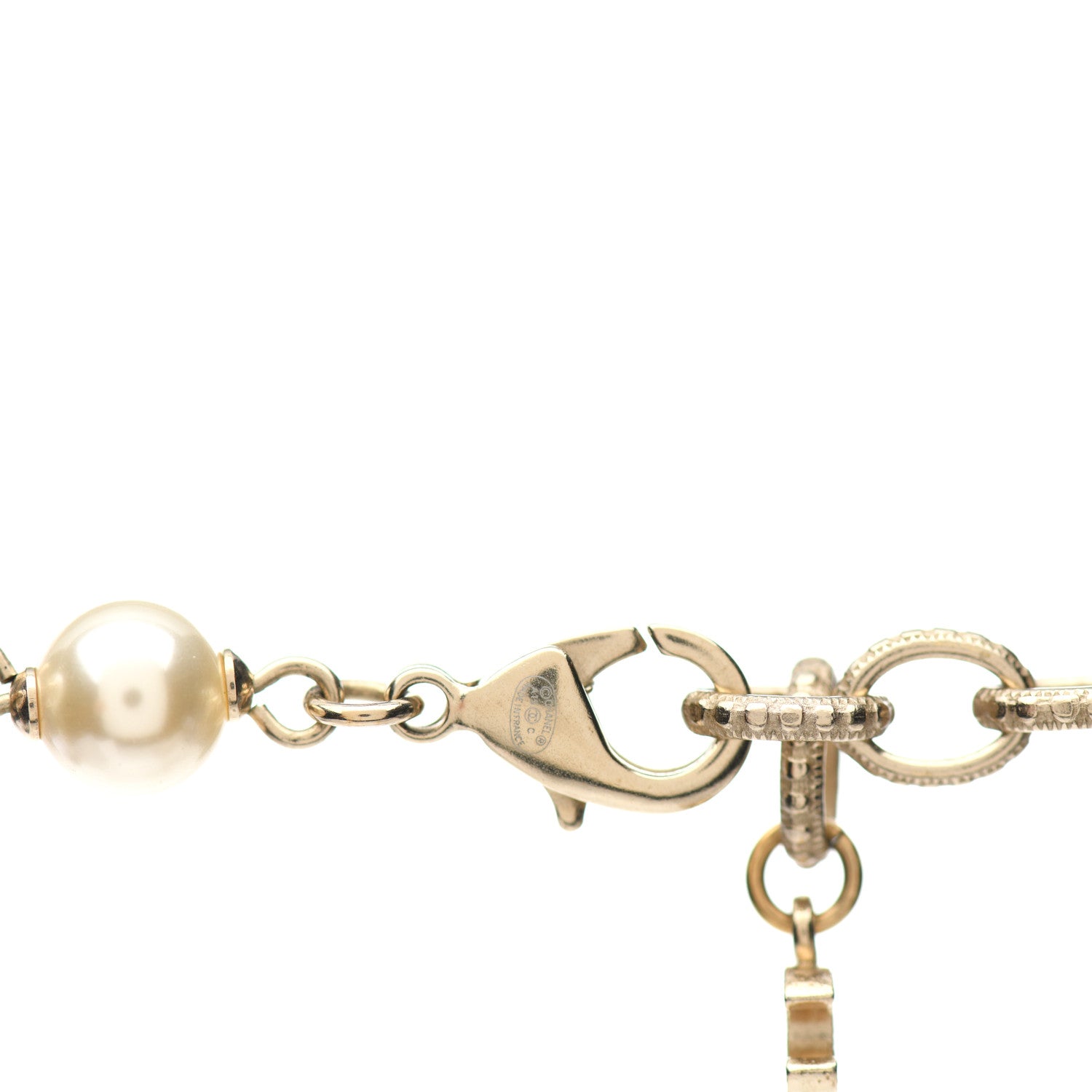 Chanel Pearl CC Long Necklace Gold 4 of 4