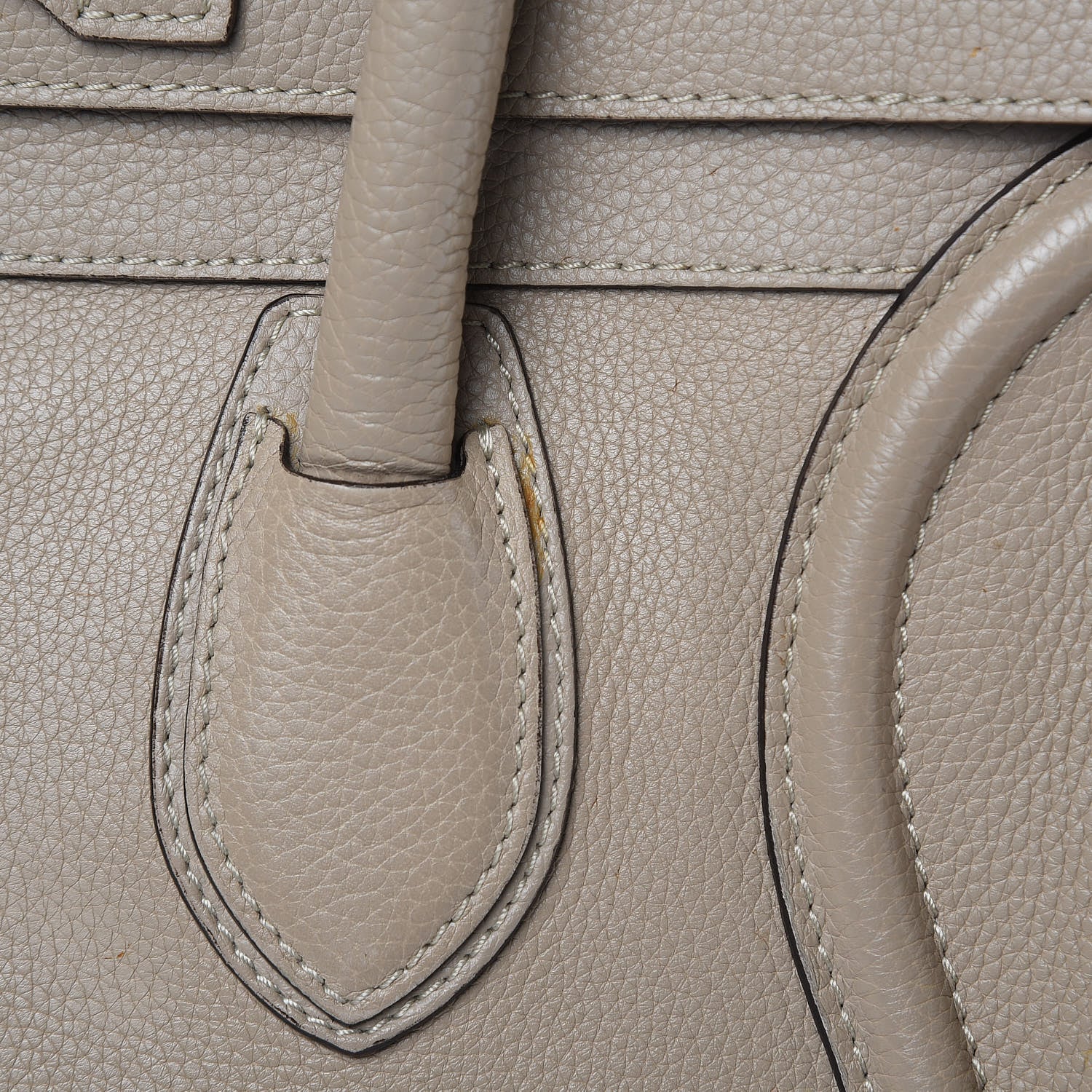 Celine Drummed Calfskin Mini Luggage Dune 13 of 21