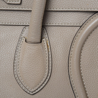 Celine Drummed Calfskin Mini Luggage Dune 13 of 21