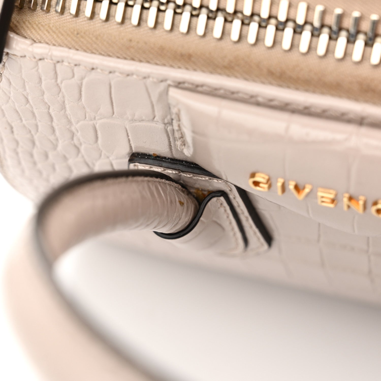 Givenchy Calfskin Crocodile Embossed Mini Antigona Dune 16 of 16
