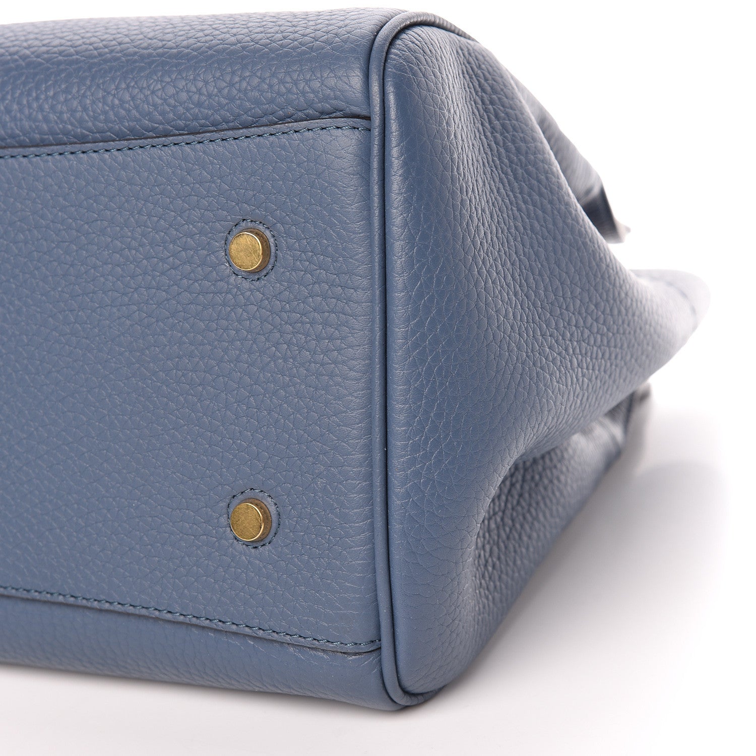 Mulberry Classic Grain Calfskin Belted Bayswater Tote Blue 6 of 10
