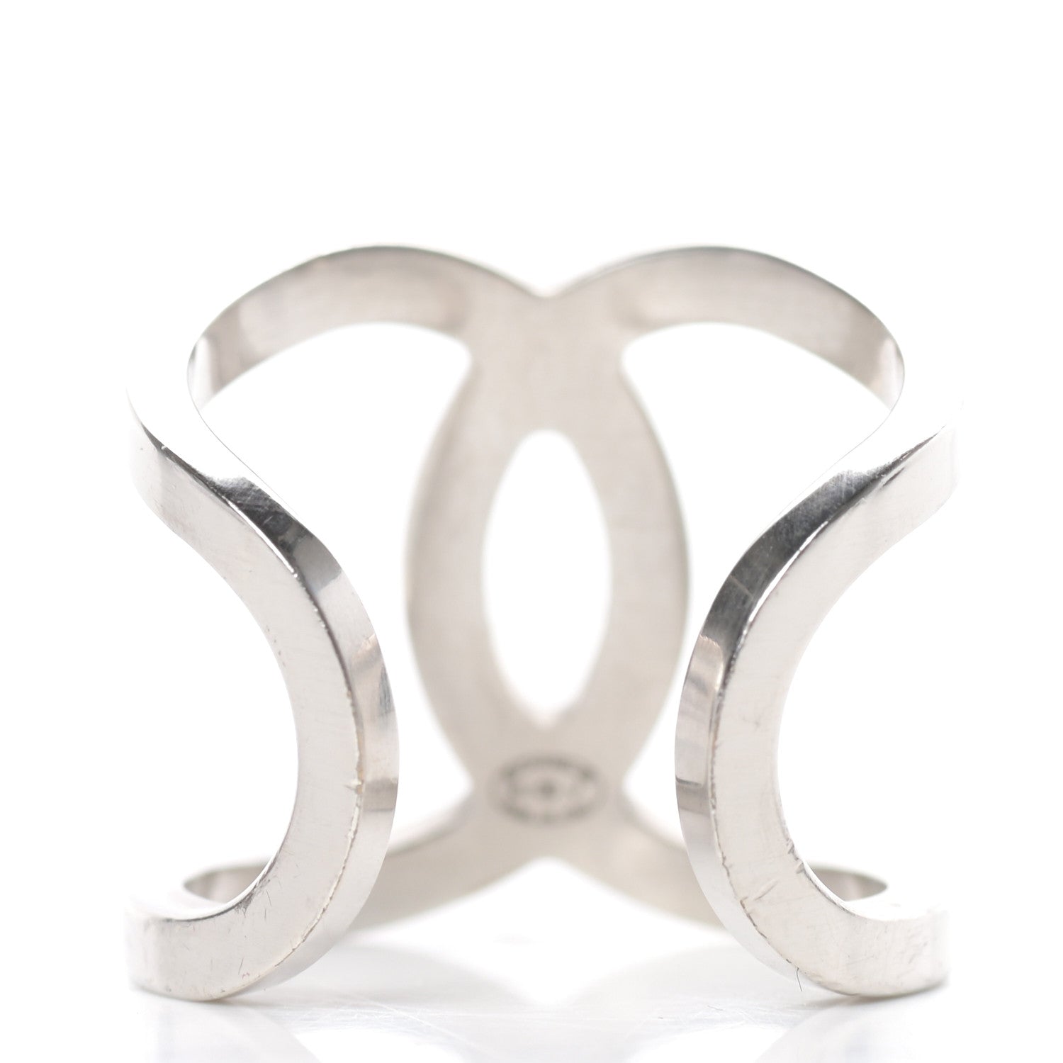 Chanel Metal CC Ring 61 Silver 3 of 6