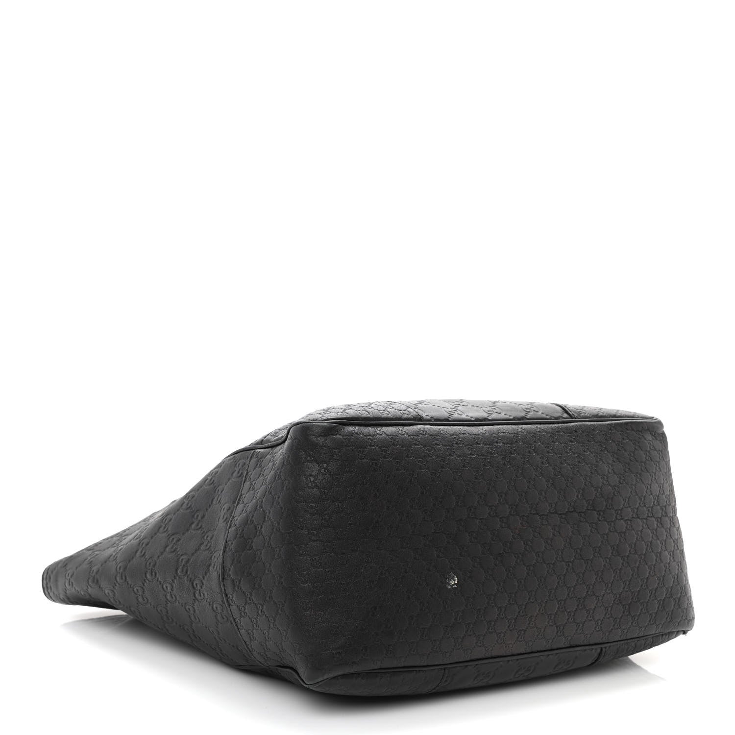 Gucci Guccissima Medium Bree Zippered Tote Black 4 of 16