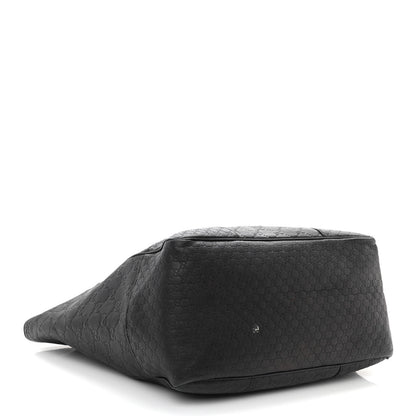 Gucci Guccissima Medium Bree Zippered Tote Black 4 of 16