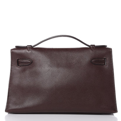 Hermes Evergrain Kelly Pochette Clutch Havane 4 of 24