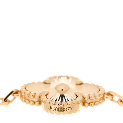 Van Cleef & Arpels 18K Yellow Gold 5 Motifs Guilloche Vintage Alhambra Bracelet 4 of 5
