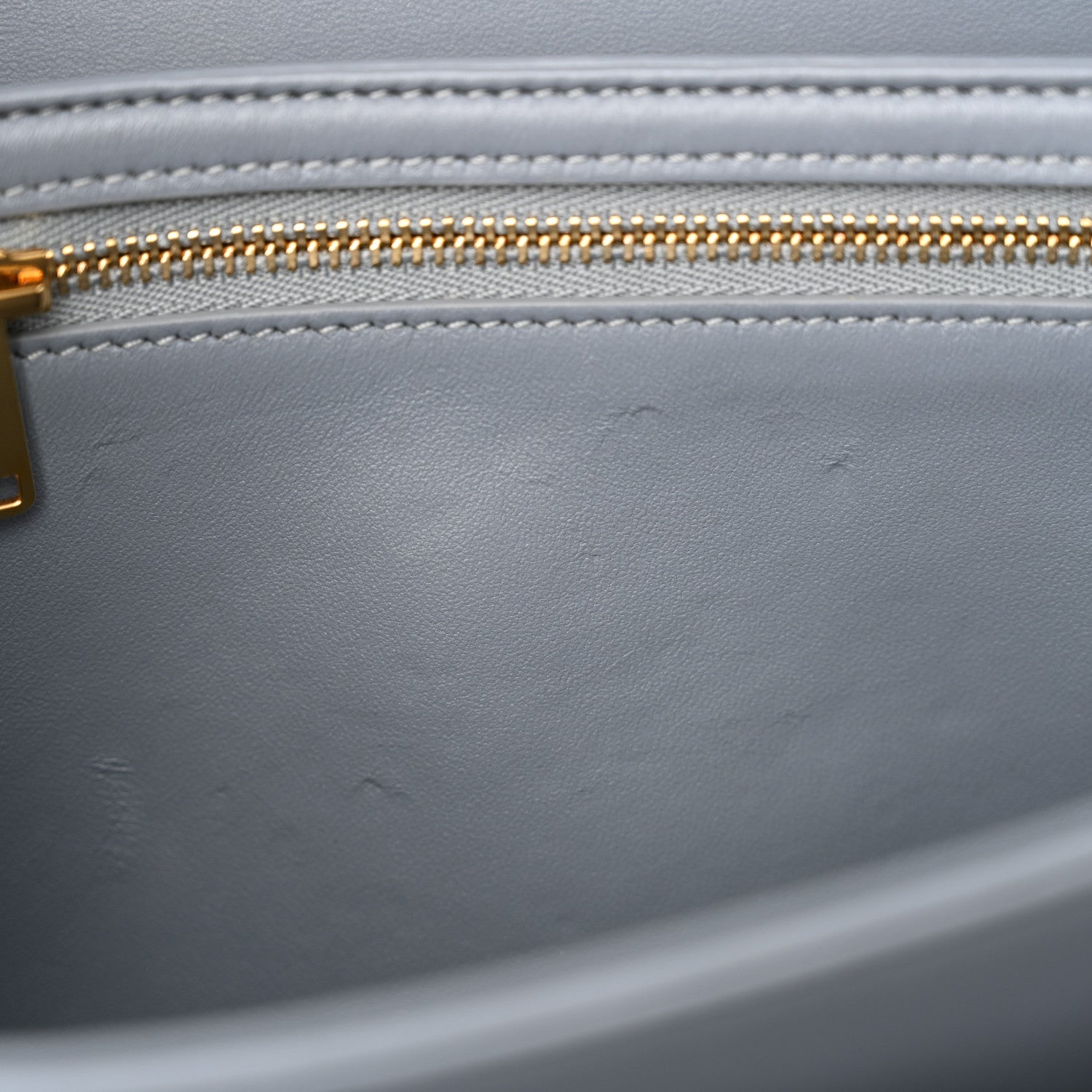 Celine Shiny Calfskin Medium Triomphe Soft Blue 10 of 14