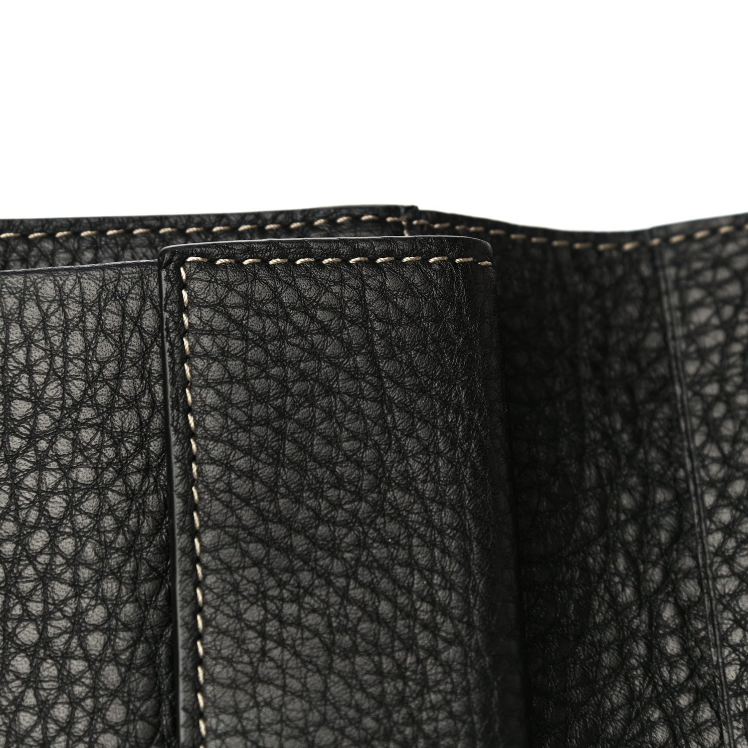 Fendi Calfskin Romano Selleria Tri-Fold Wallet Black 14 of 17