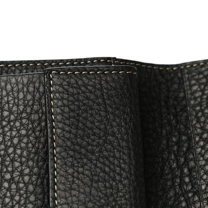 Fendi Calfskin Romano Selleria Tri-Fold Wallet Black 14 of 17