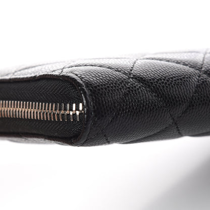 Chanel Caviar Quilted Large Zip Around Organizer Wallet Black 6 of 11
