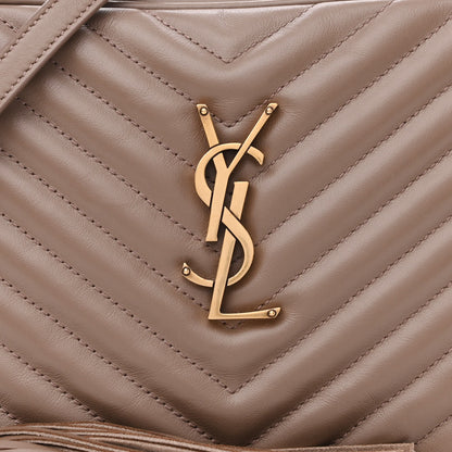 Saint Laurent Calfskin Matelasse Monogram Lou Camera Bag Taupe 8 of 12