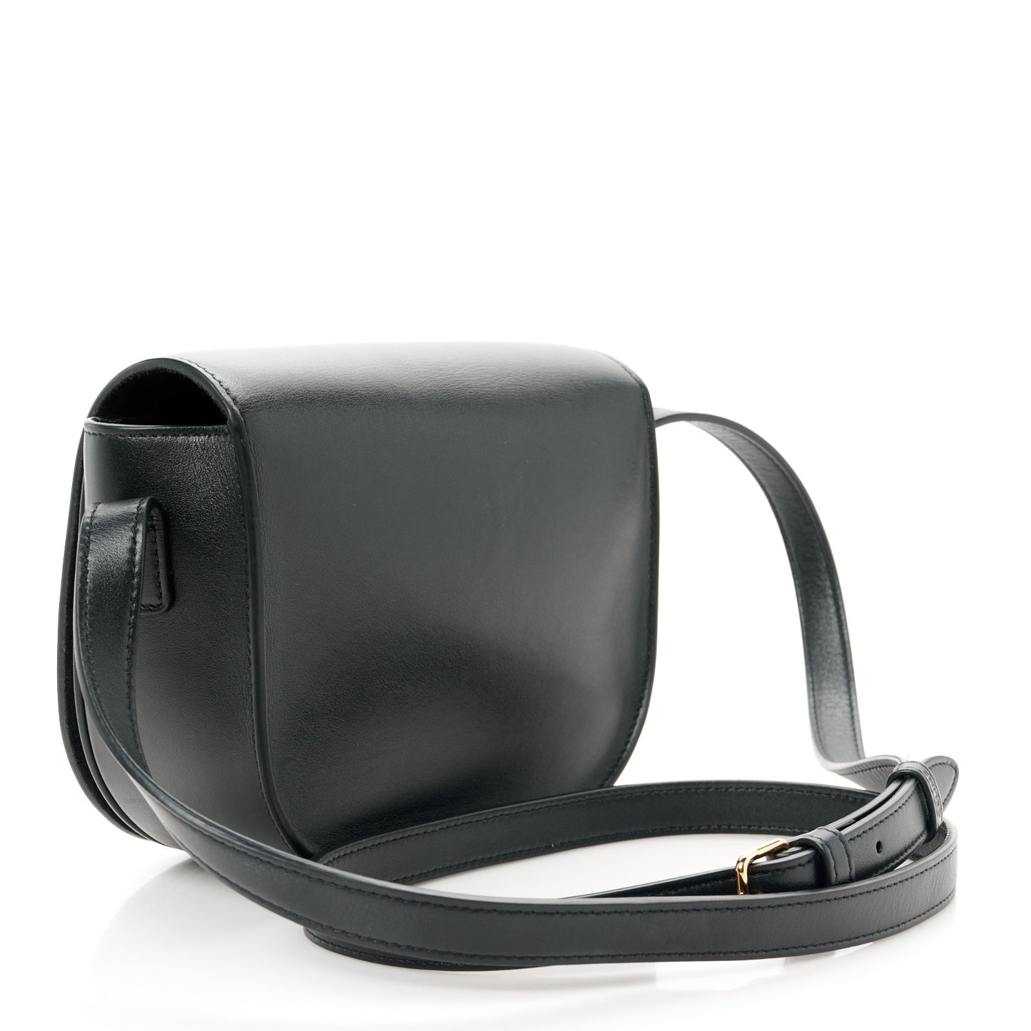 Smooth Calfskin Cuir Triomphe Folco Crossbody Bag Black