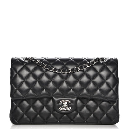 Chanel Lambskin Quilted Medium Double Flap Black 1 of 8