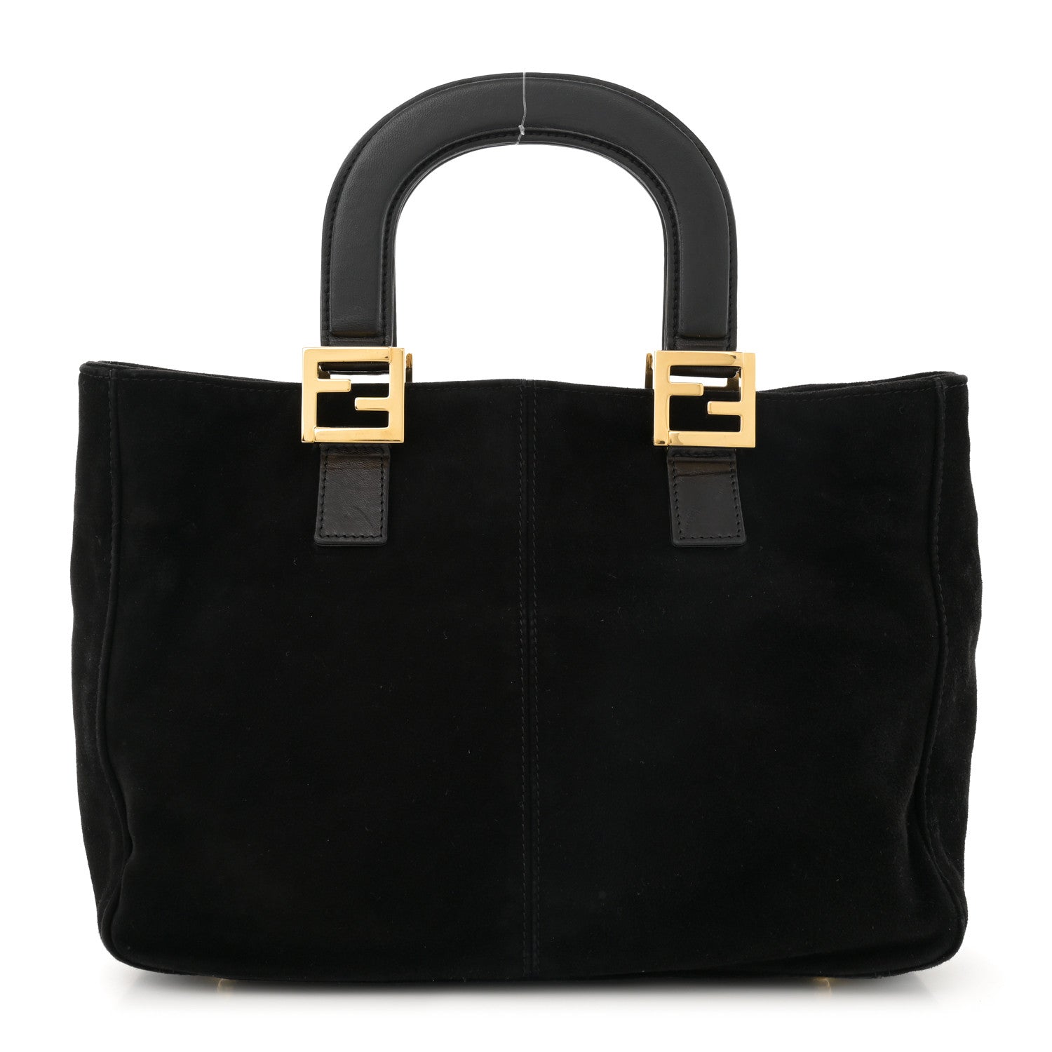 Fendi Suede Calfskin Holdall Tote Black 1 of 11