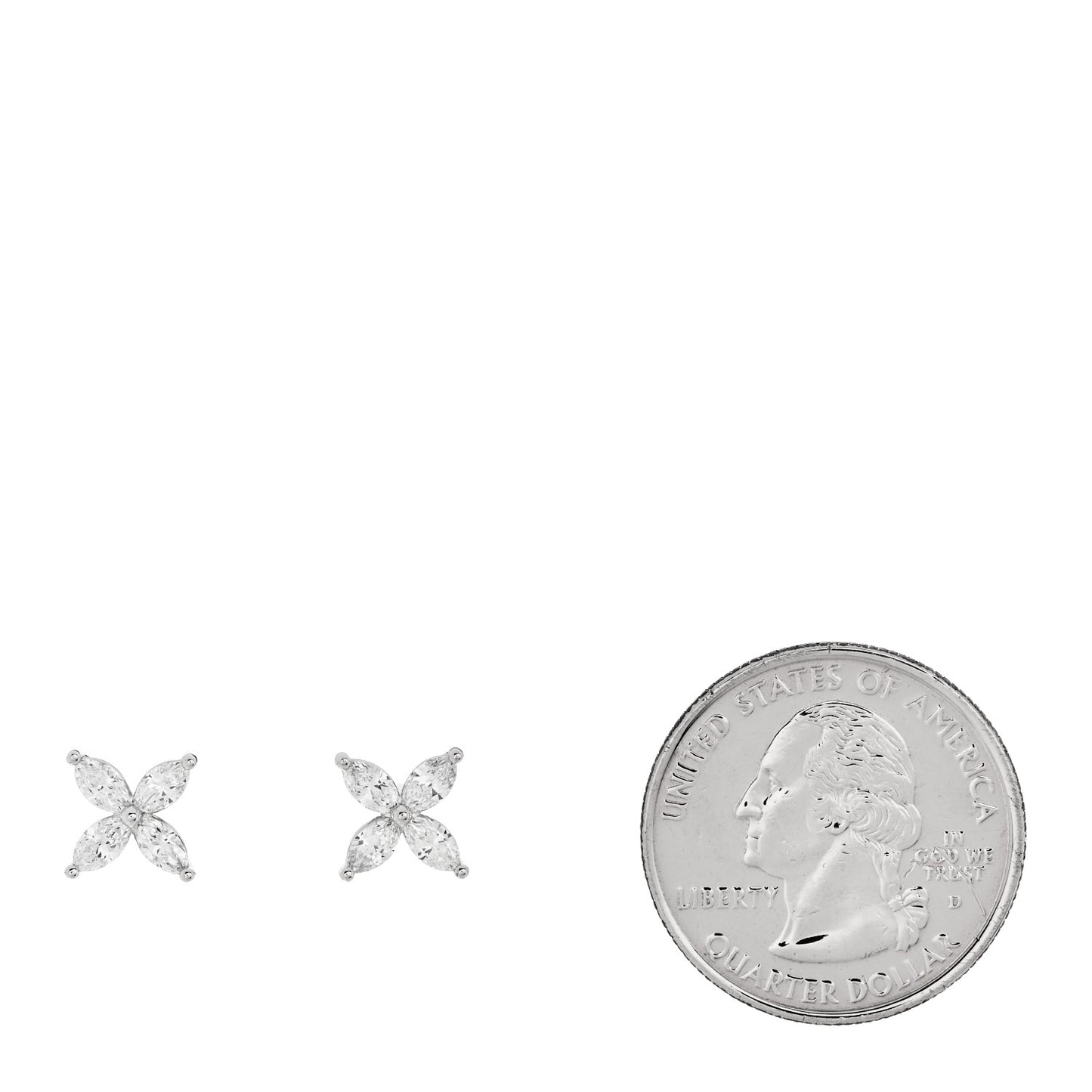 Platinum Diamond .92ct Medium Victoria Earrings
