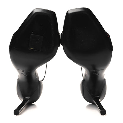 Saint Laurent Calfskin Amber 105 Ankle Strap Sandals 36 Black 5 of 10