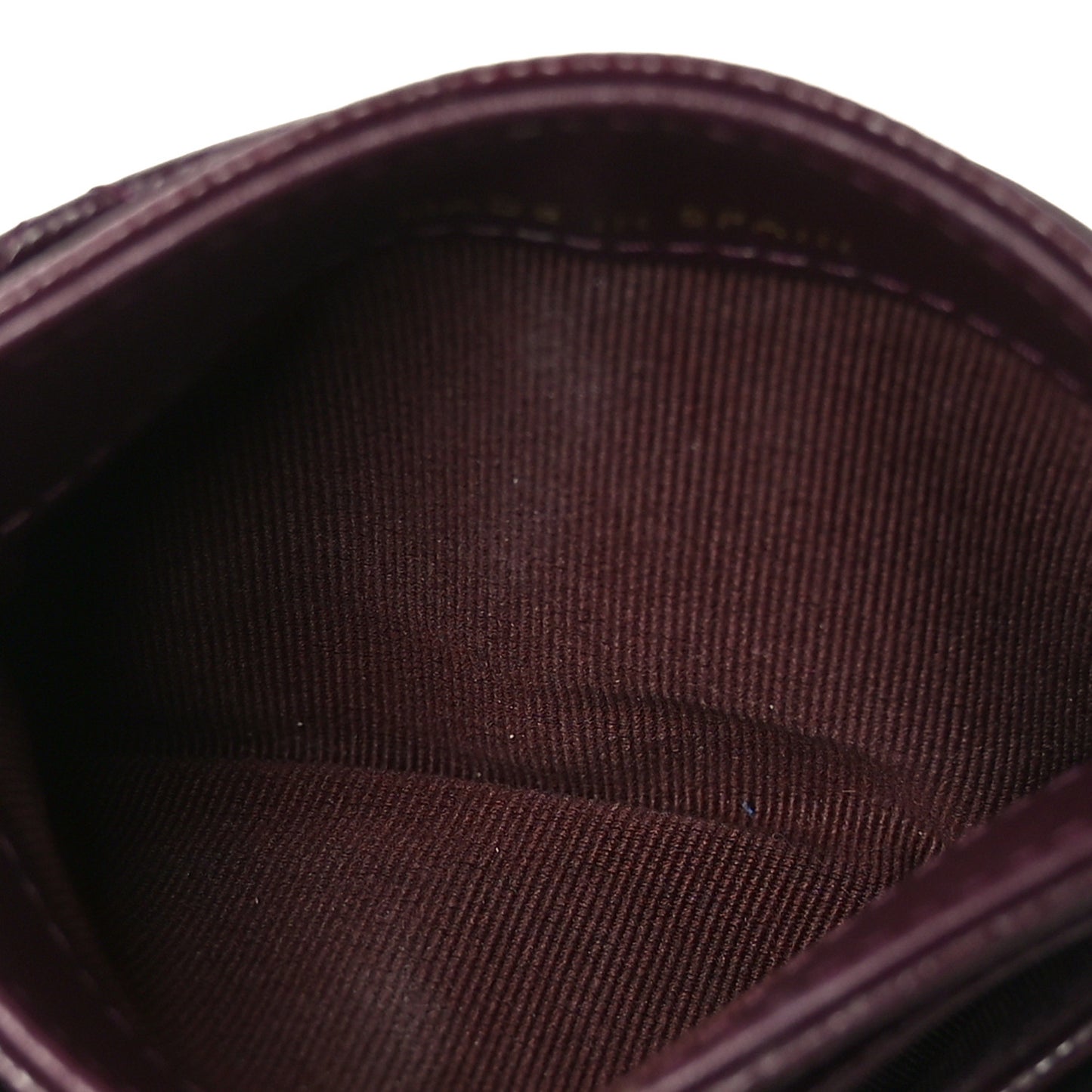 Caviar Quilted Crystal Card Holder Burgundy