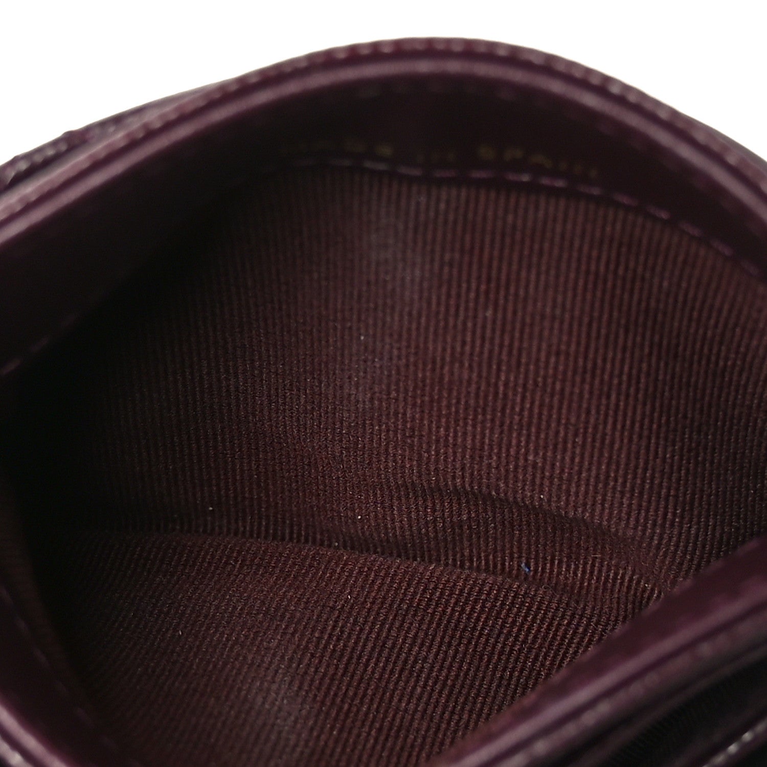 Chanel Caviar Quilted Crystal Card Holder Burgundy 5 of 10