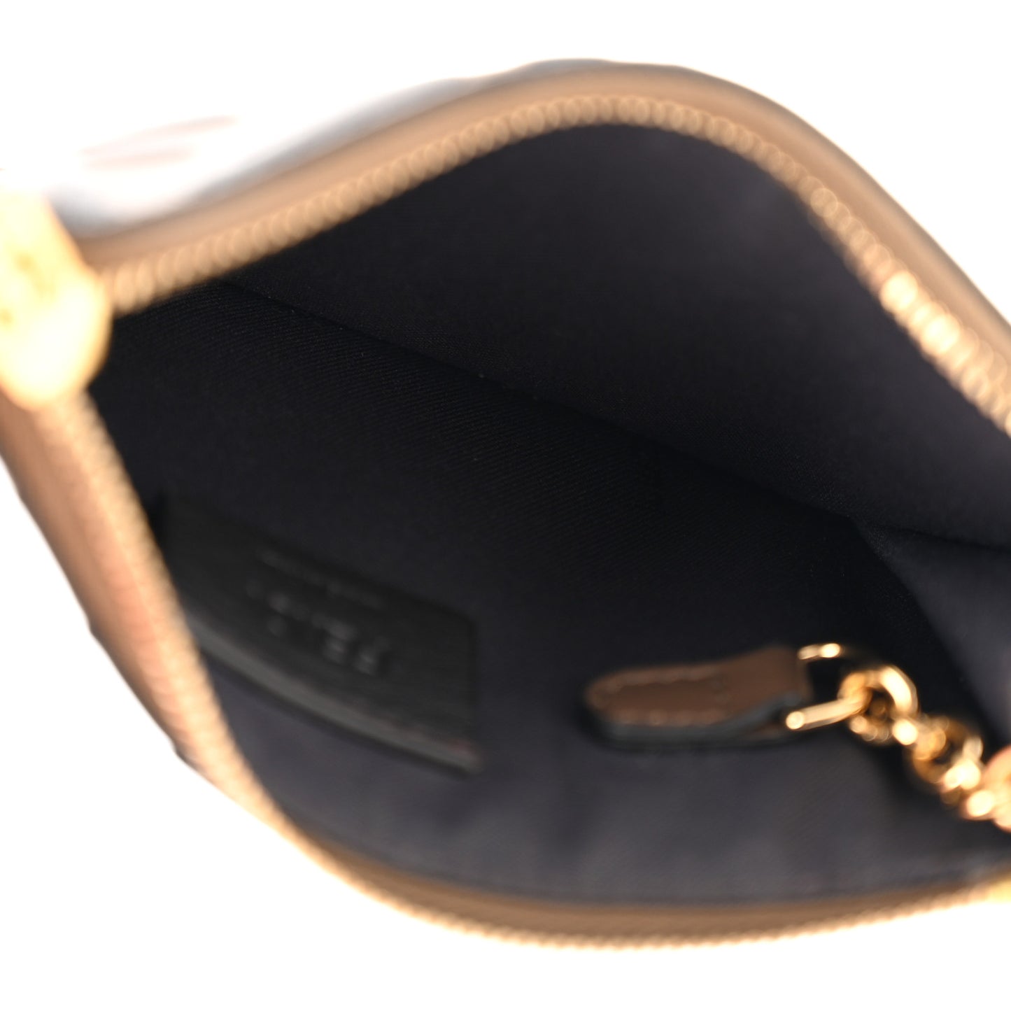 Vitello Soft F is Fendi Bi-Color FF 1974 Embossed Key Case Pouch Maya Black