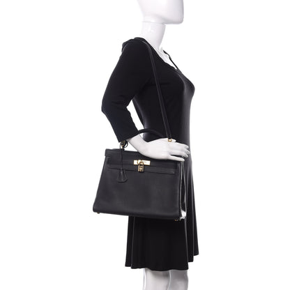 Hermes Togo Kelly Retourne 32 Indigo 2 of 11