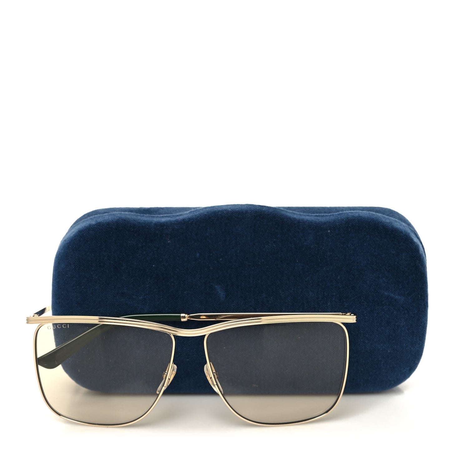 Metal Square Frame Sunglasses GG0821S Gold