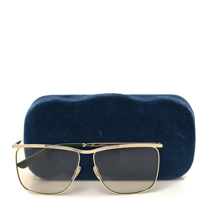Gucci Metal Square Frame Sunglasses GG0821S Gold 8 of 8