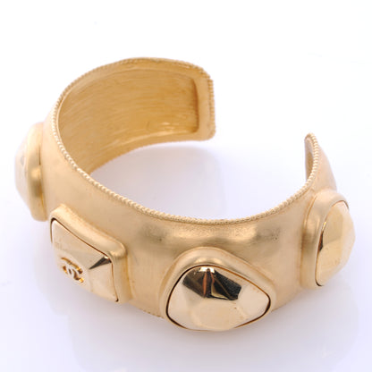 Chanel CC Studded Cuff Gold 3 of 4
